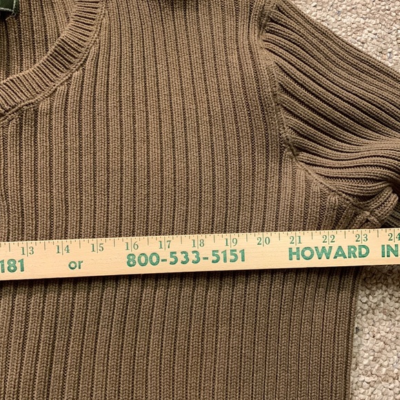 Men’s Eddie Bauer Brown Cotton Knit Sweater size L tall - Picture 6 of 8